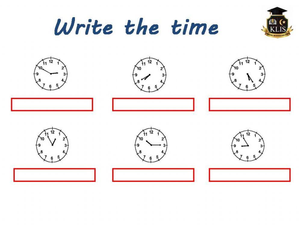 Write the time