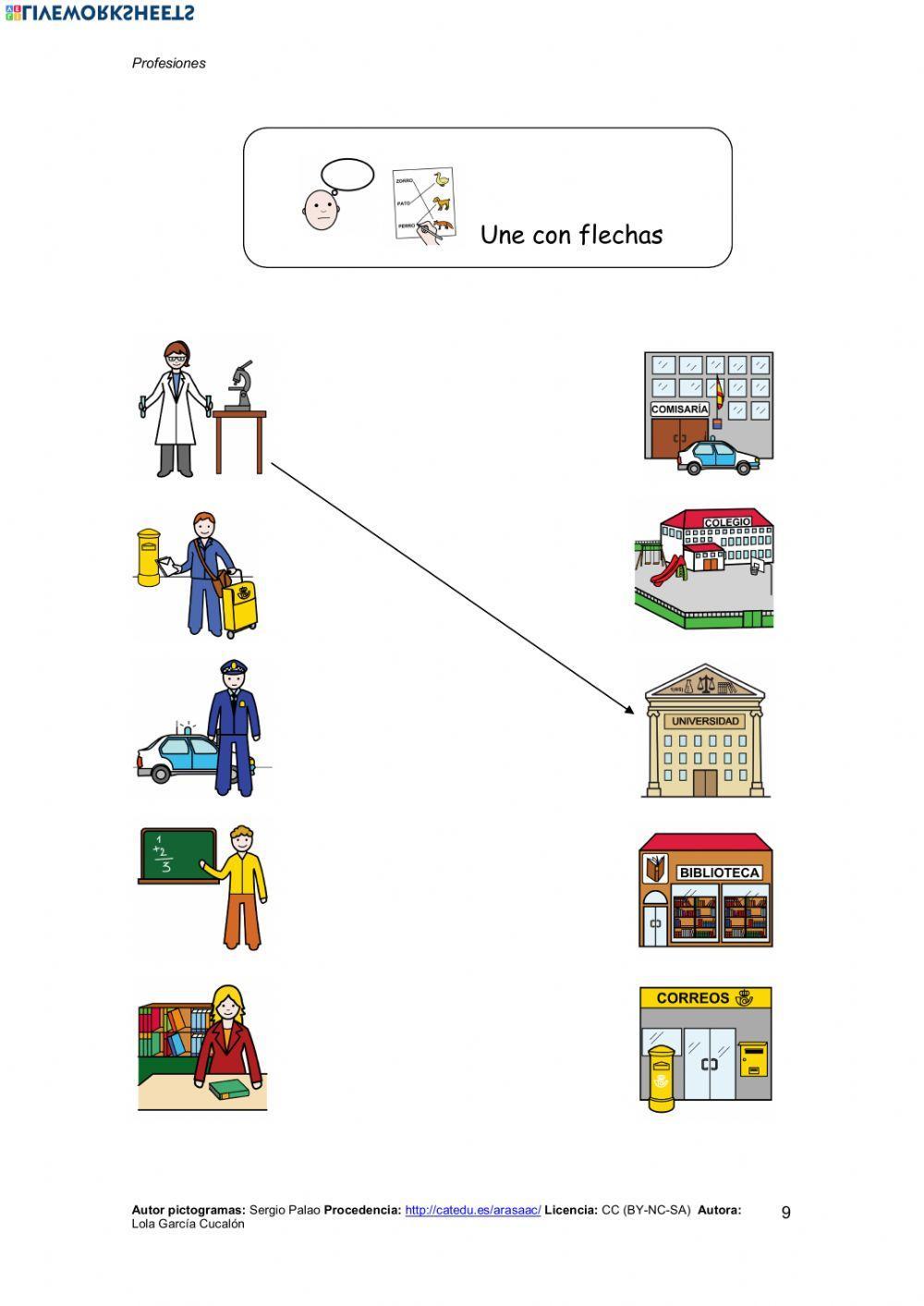 Unir oficios pictogramas