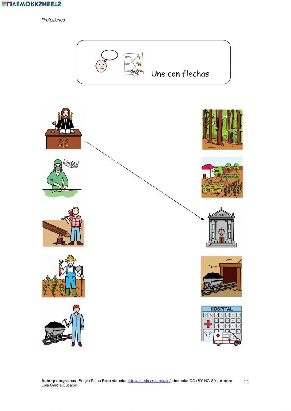 Unir oficios pictogramas