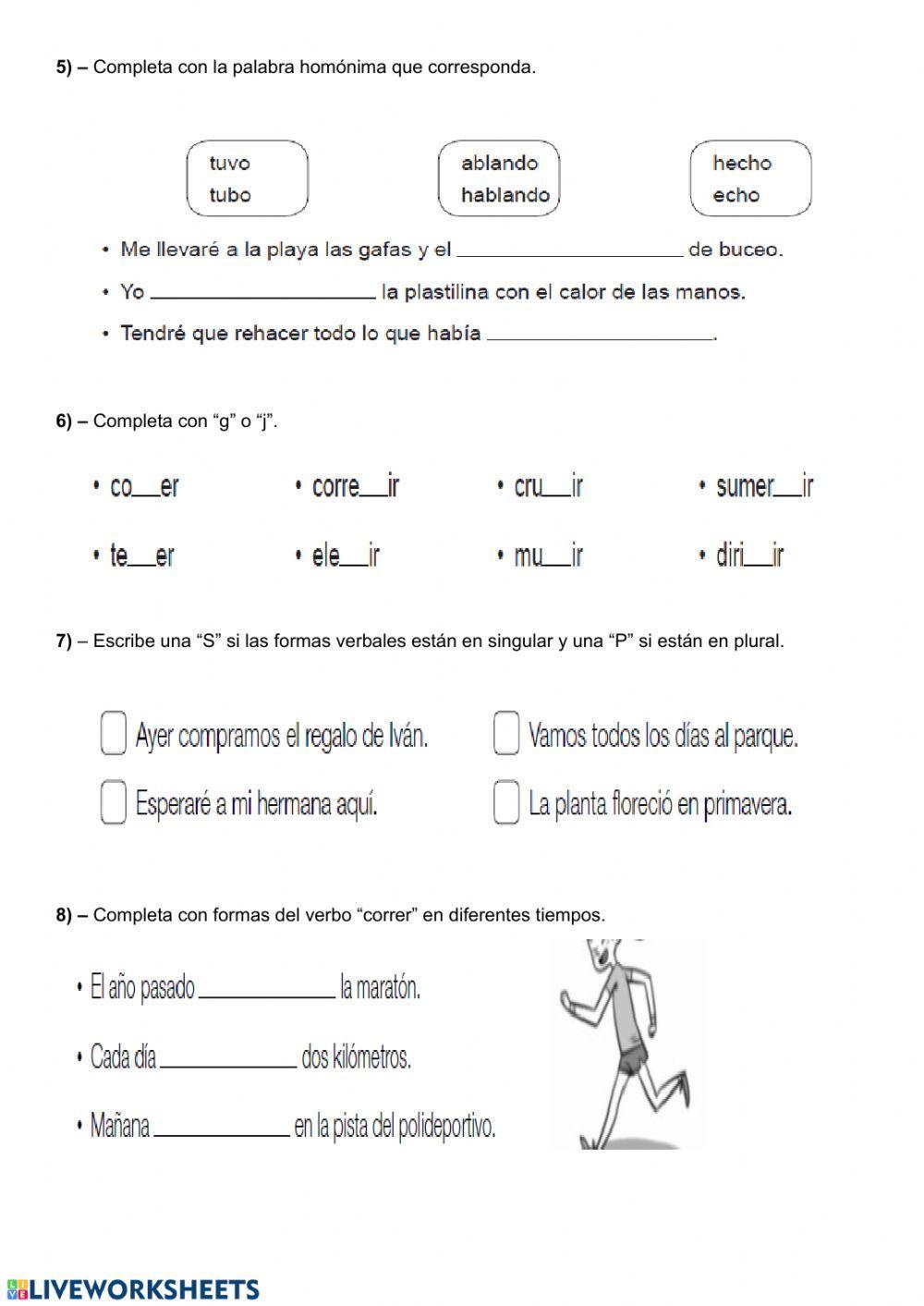 Evaluación Lengua Tema 9