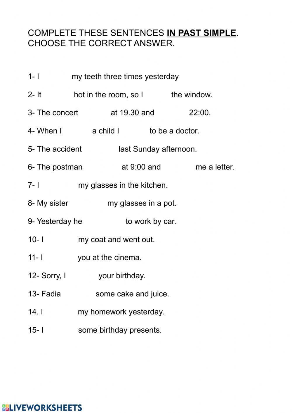 Past simple affirmative