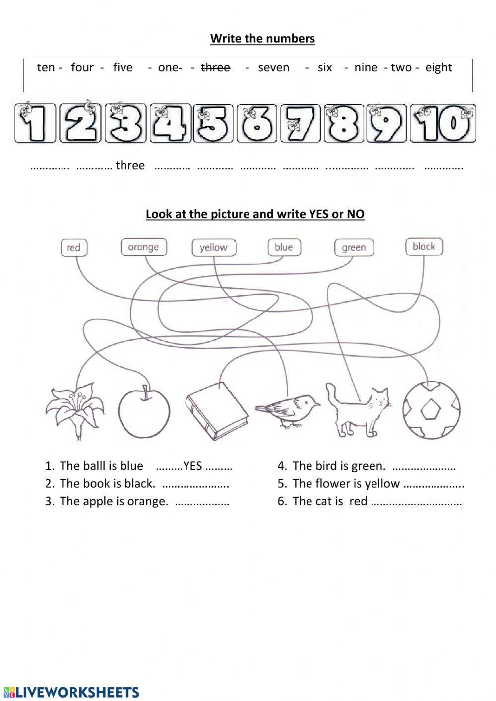 Revision - colours and numbers