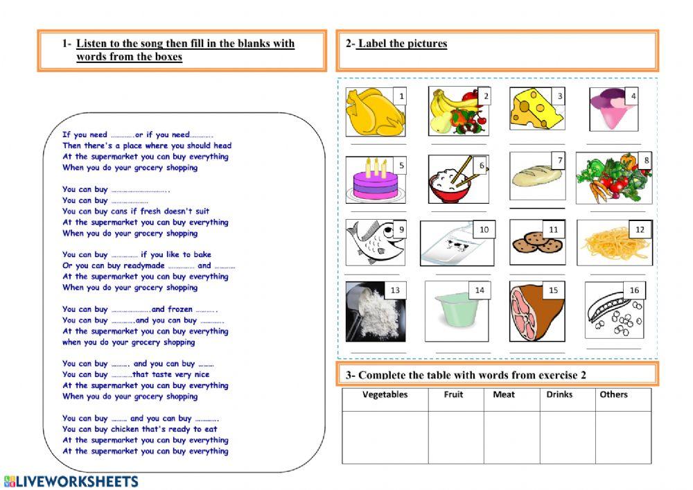 Grocery shopping SONG