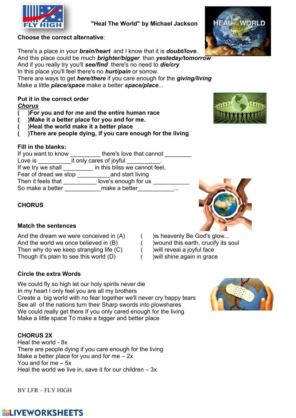 Song: heal the world