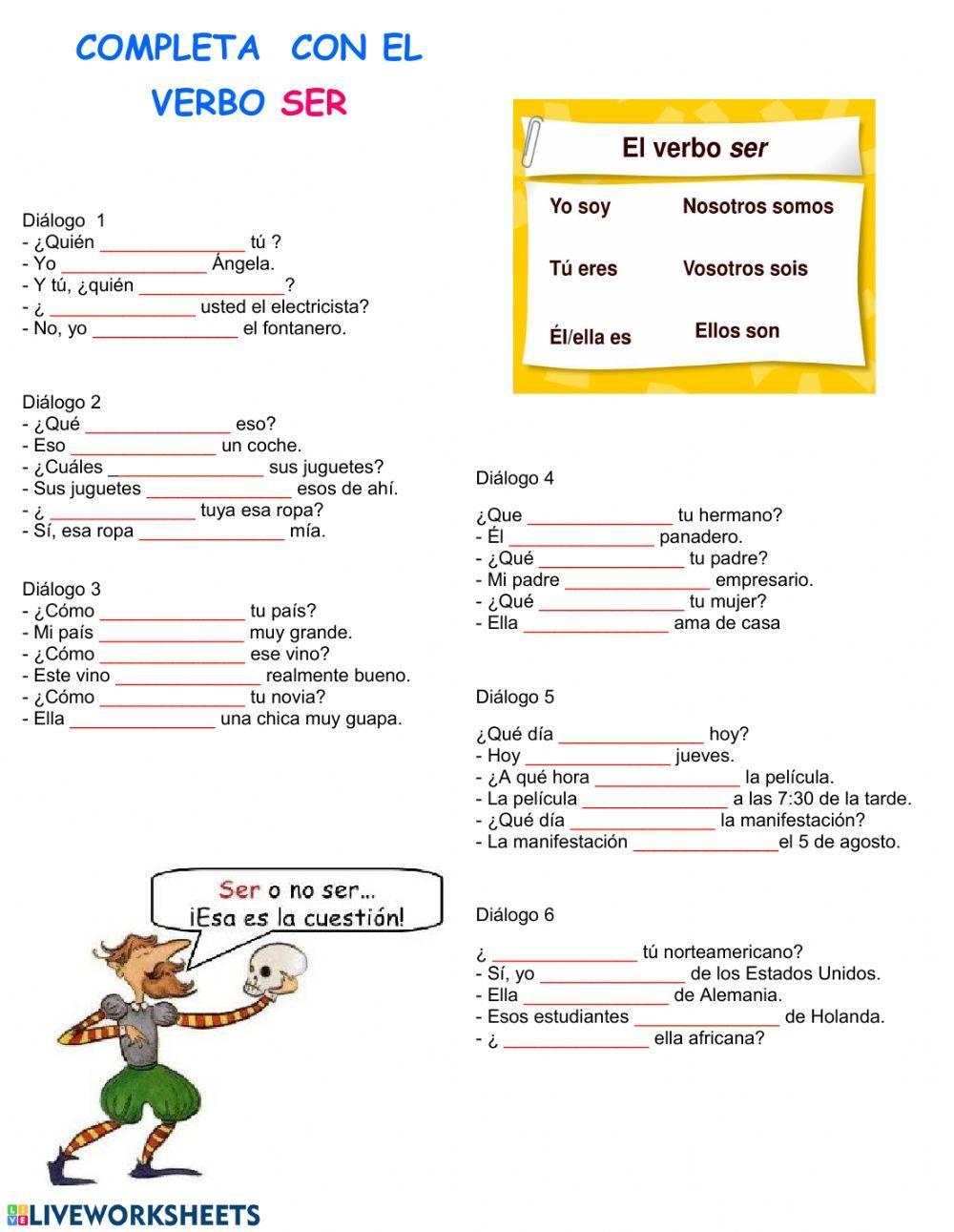 116148 Verbo Ser Presente Indicativo Esther Zárraga