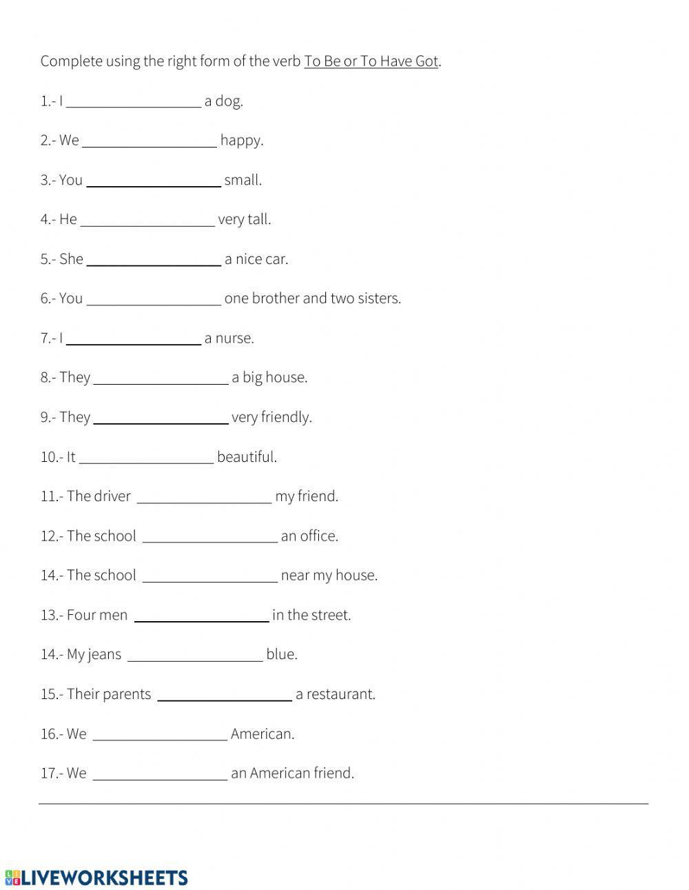 To be or to have got 2145 soledad live worksheets