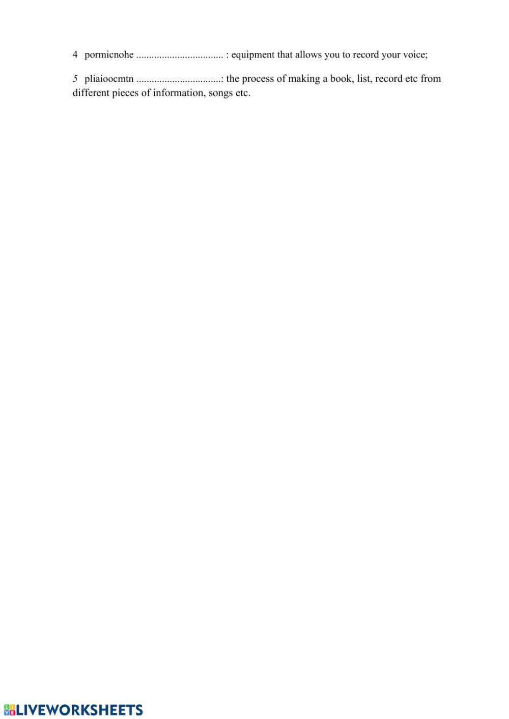 Unit 8. Tasks after 8A