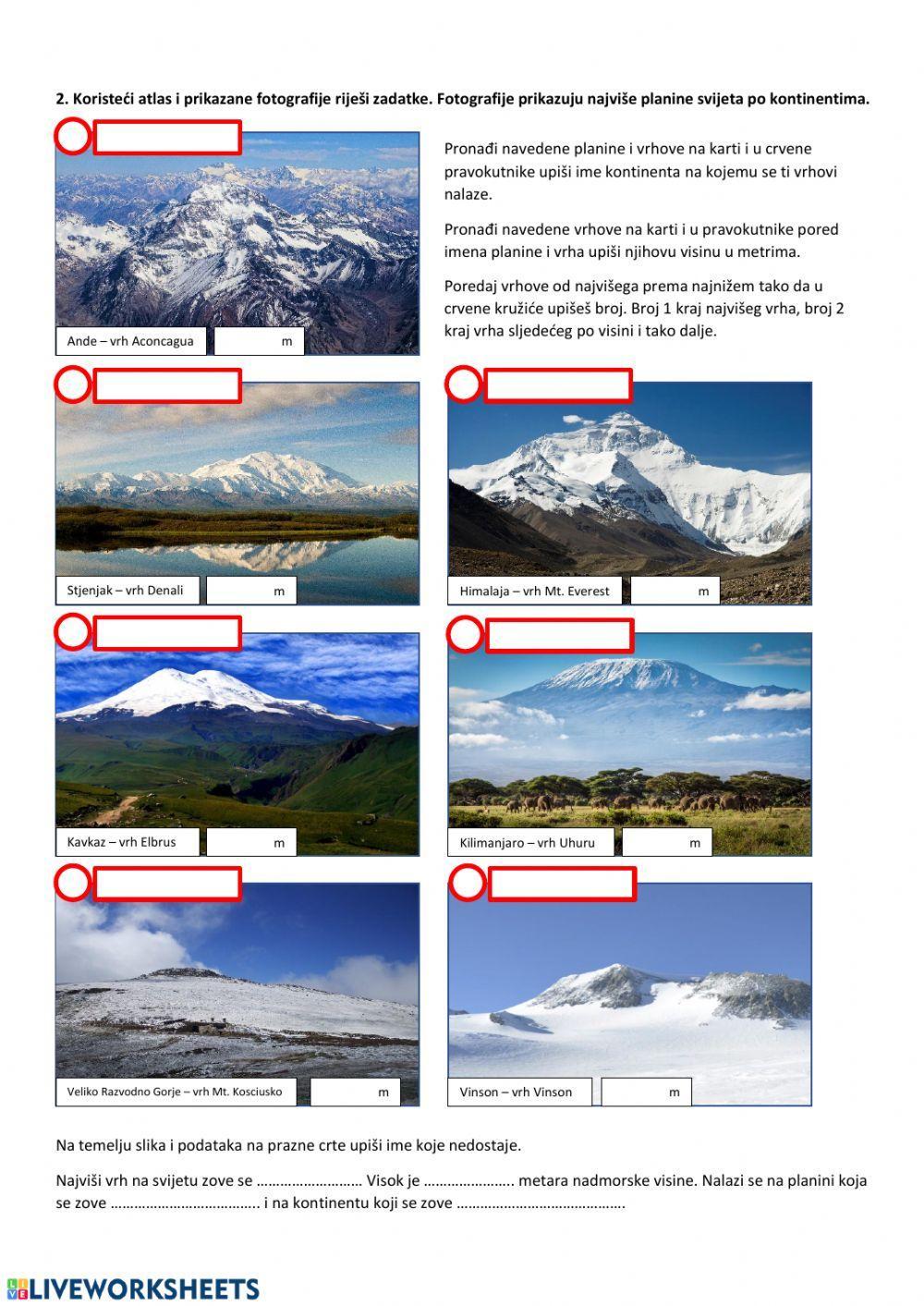 Reljef na zemlji i u hrvatskoj