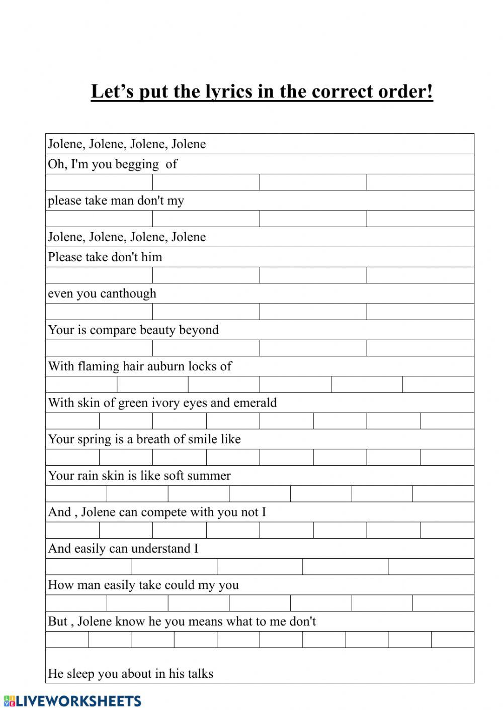 Dolly Parton's -Jolene-