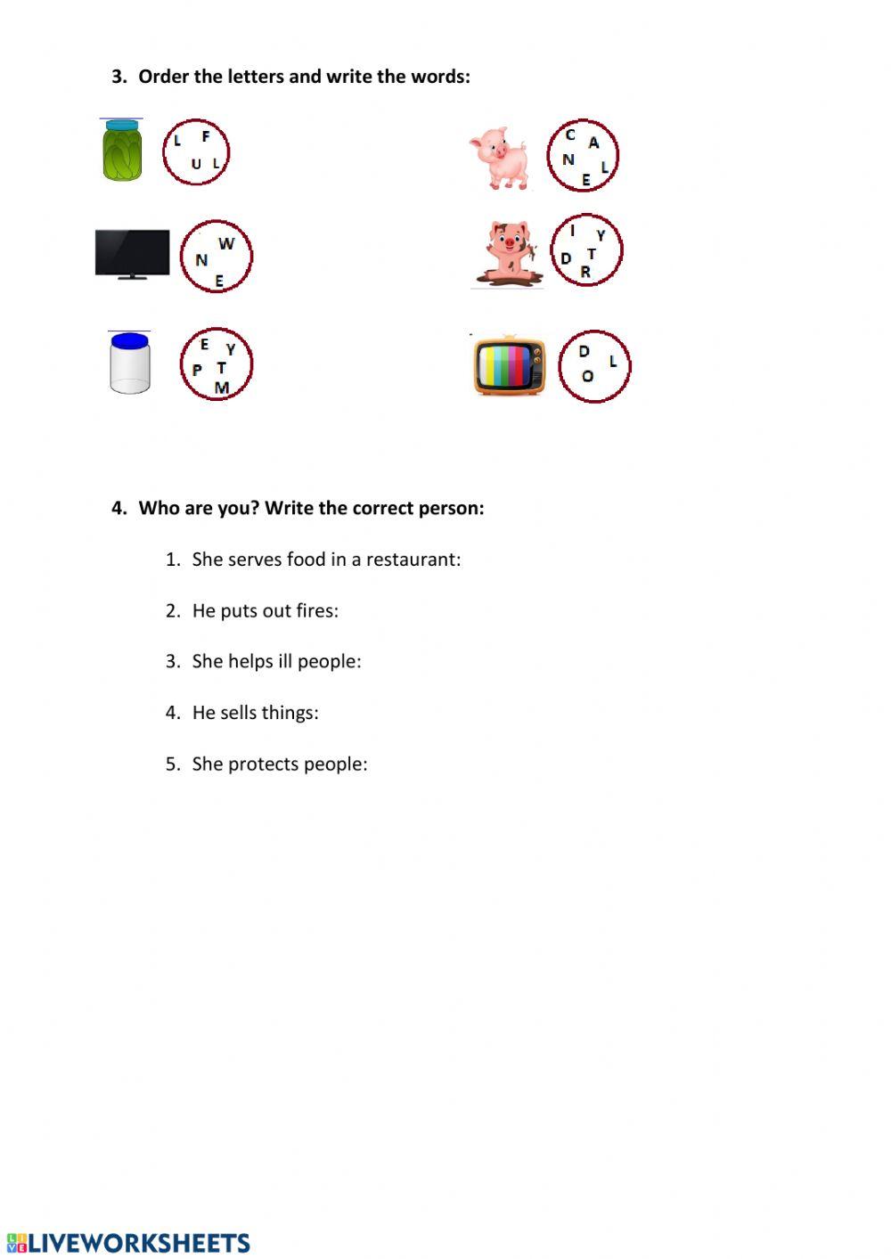 Proffessions and places