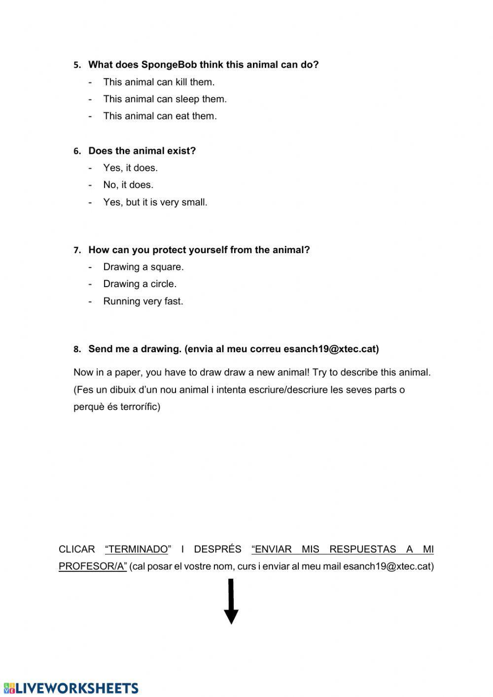 SpongeBob comprehension 3r