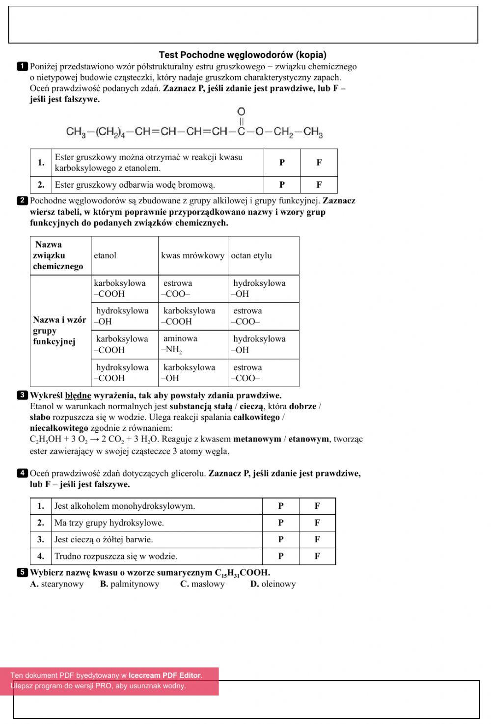 Pochodne 1 ćwiczenie