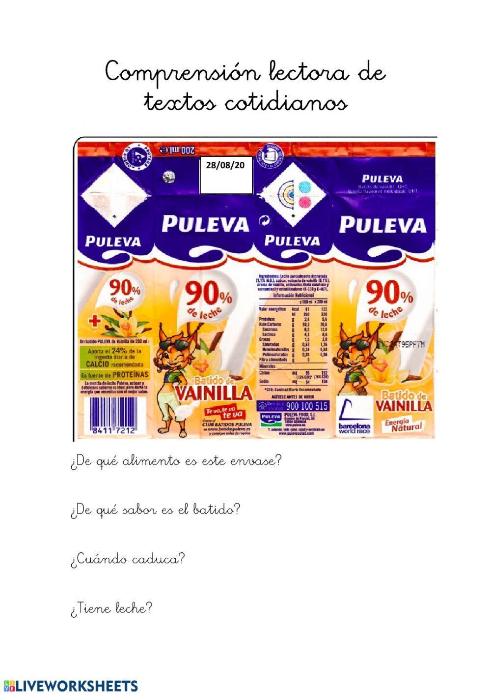 Comprensión de textos cotidianos