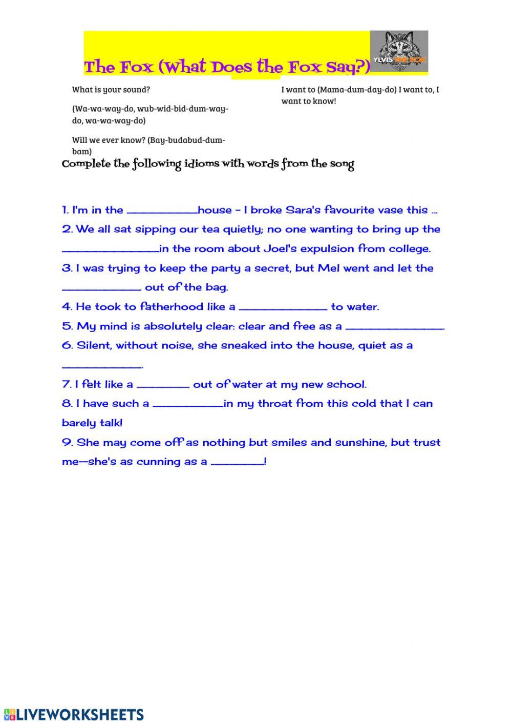 What does the fox say? Song