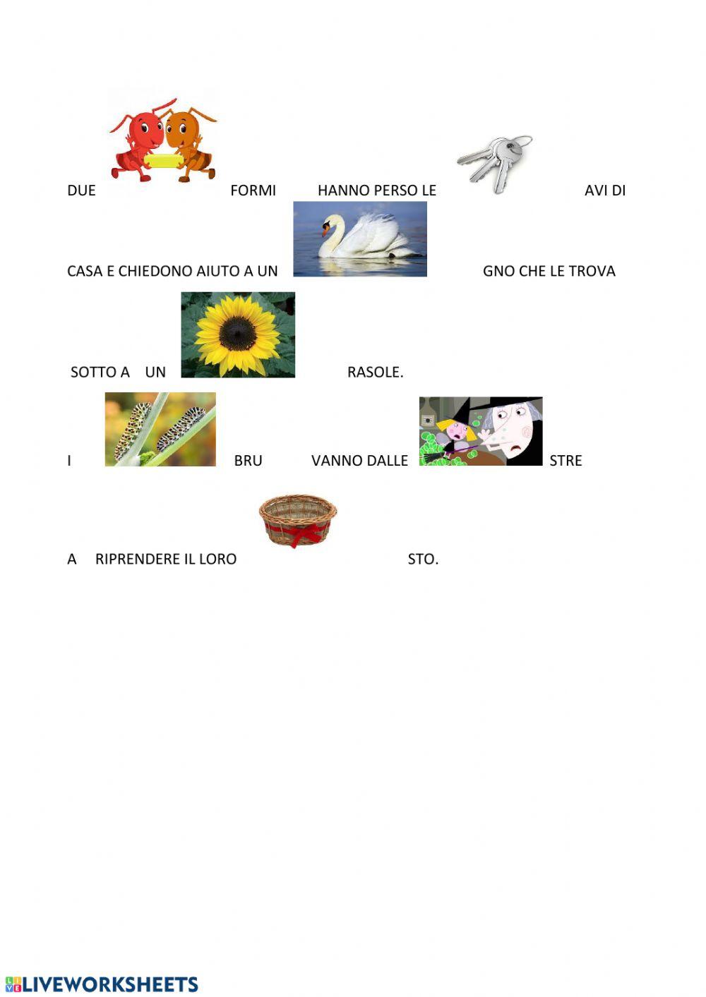 Chi che- ci ce     ghi ghe- gi ge