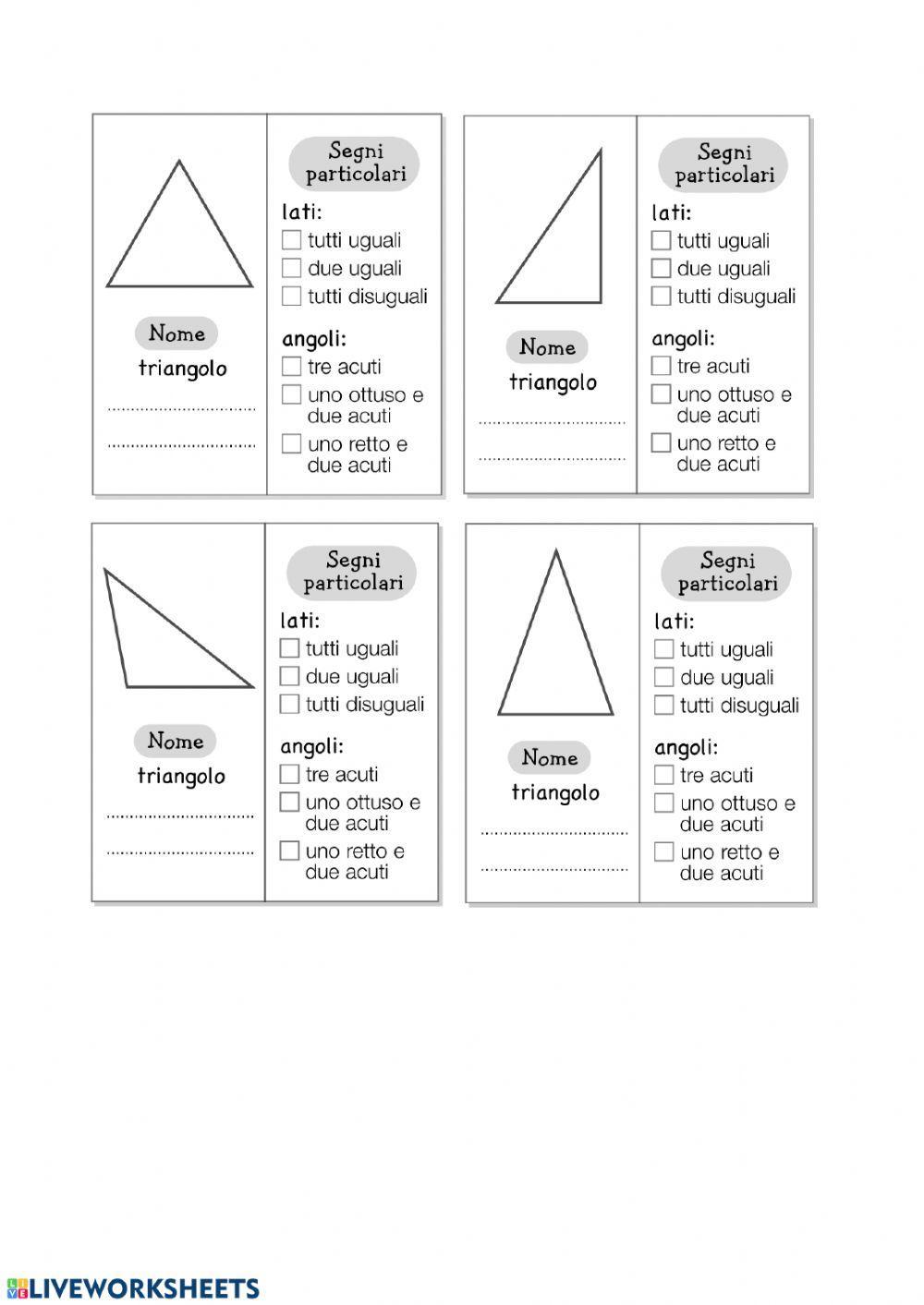 Identikit dei triangoli