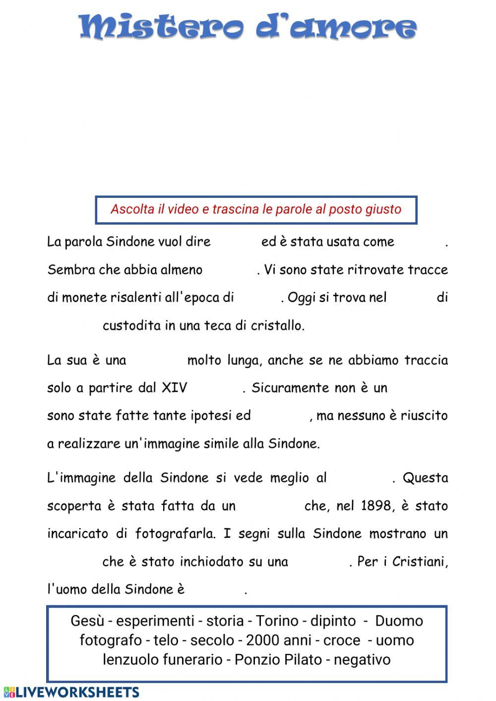 Mistero d'amore (drag and drop)