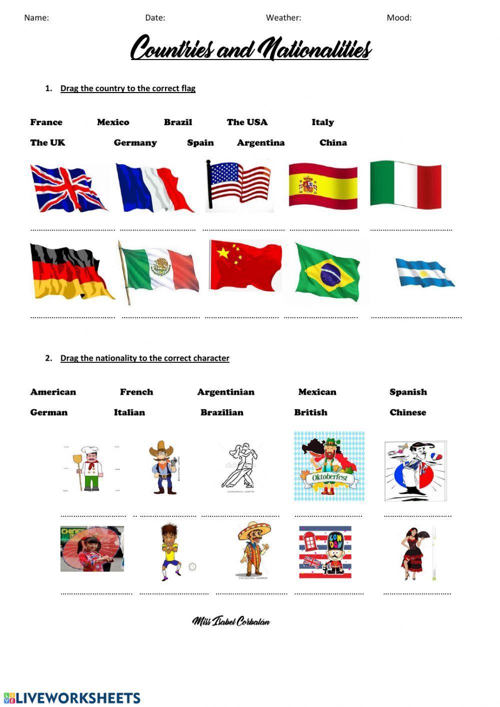 Countries and nationalities