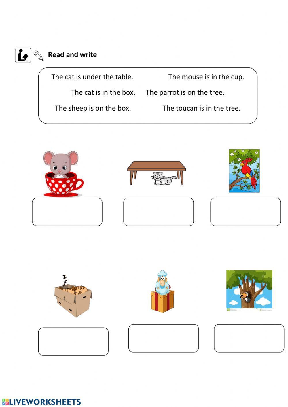 Preposiciones de lugar