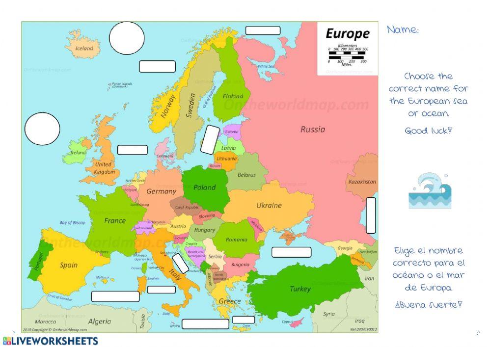 European oceans and seas