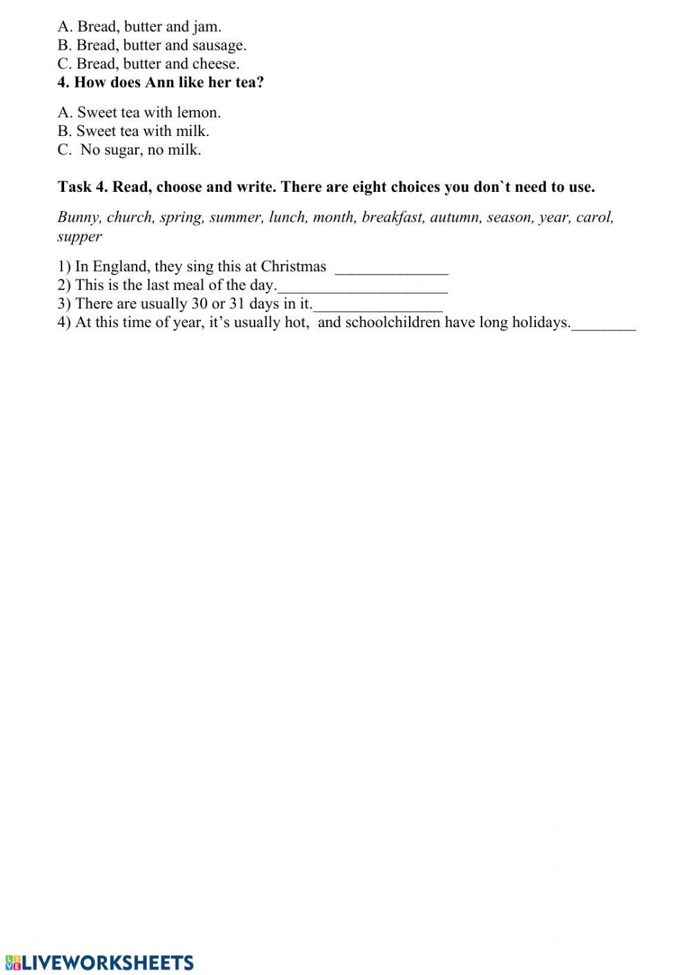 Listening and reading