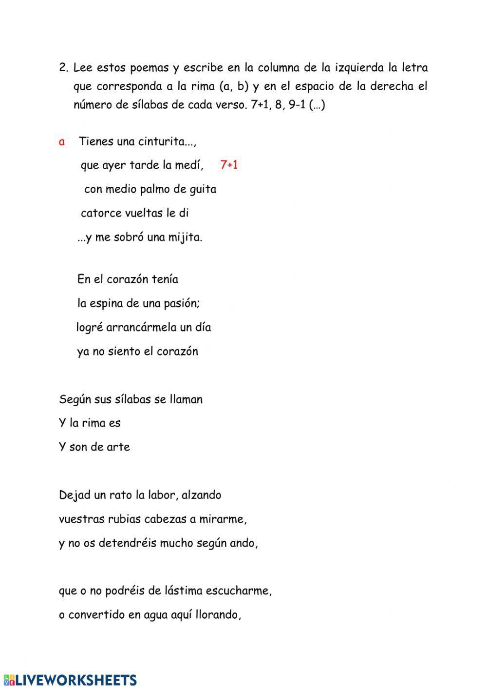 Recursos literarios y métrica Recursos literarios y métrica
