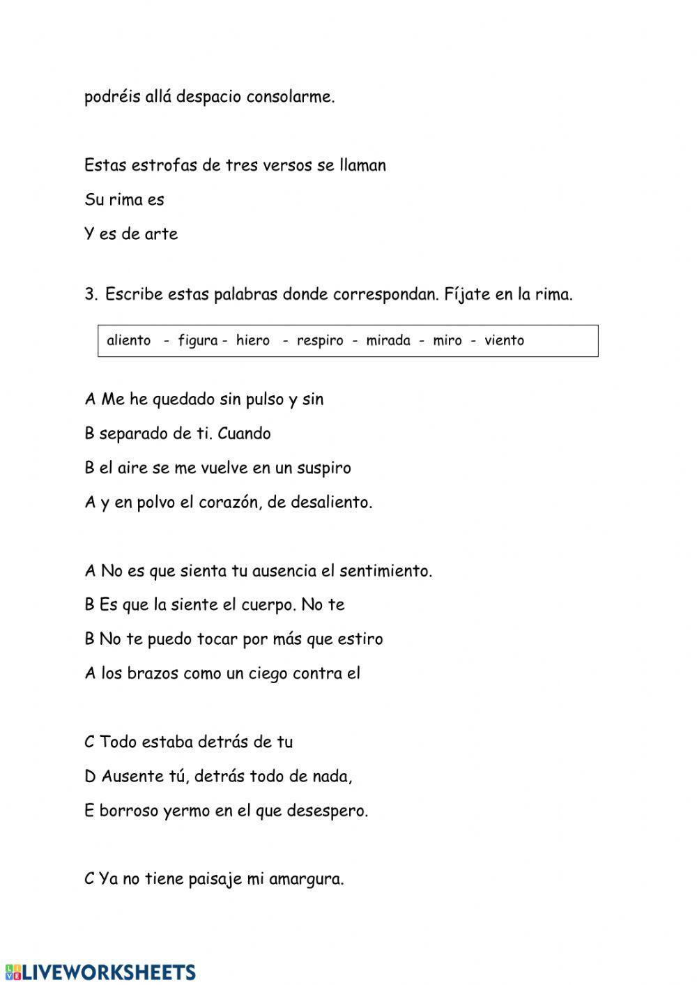 Recursos literarios y métrica Recursos literarios y métrica