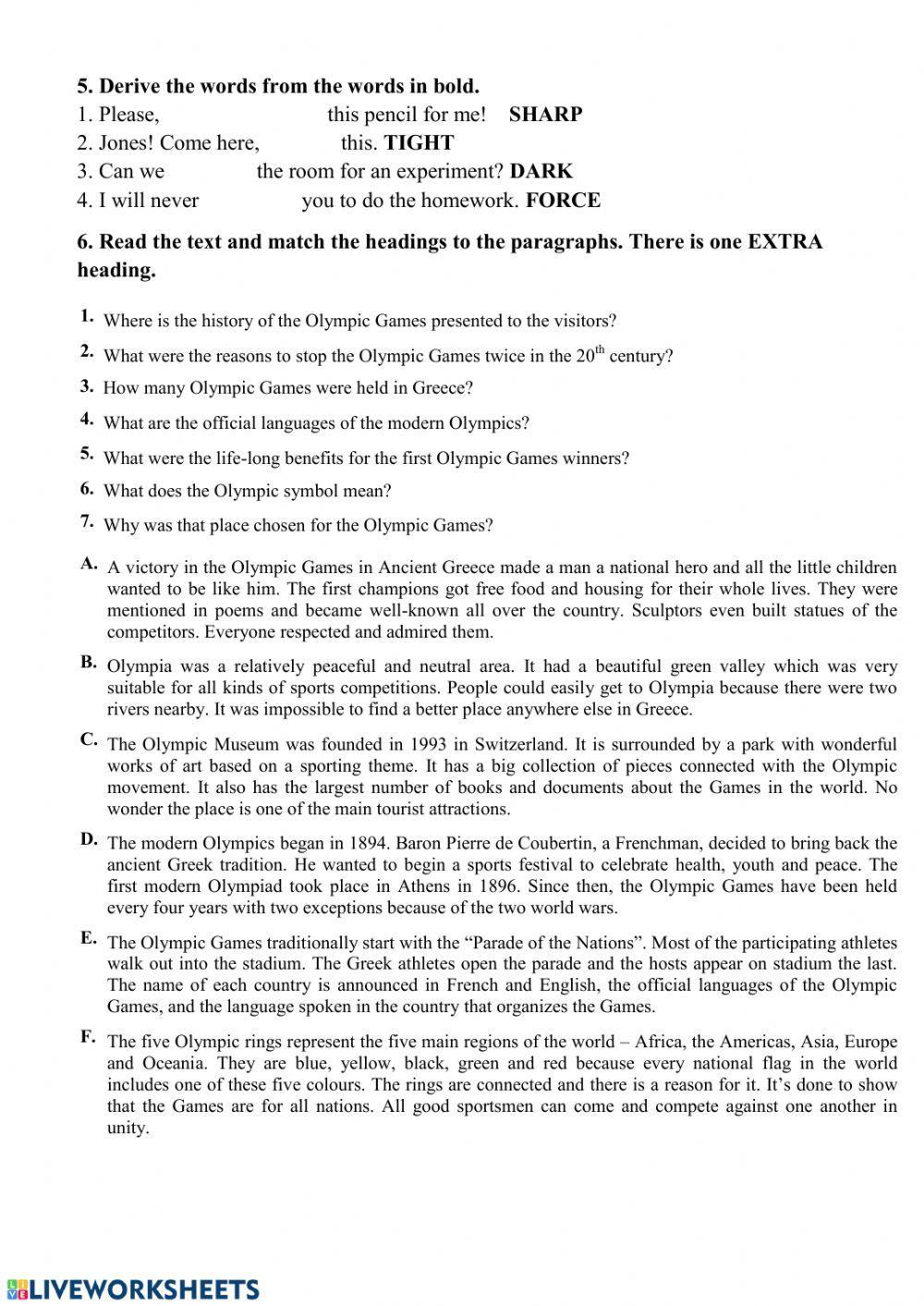 Mock test module worksheet live worksheets 59 off