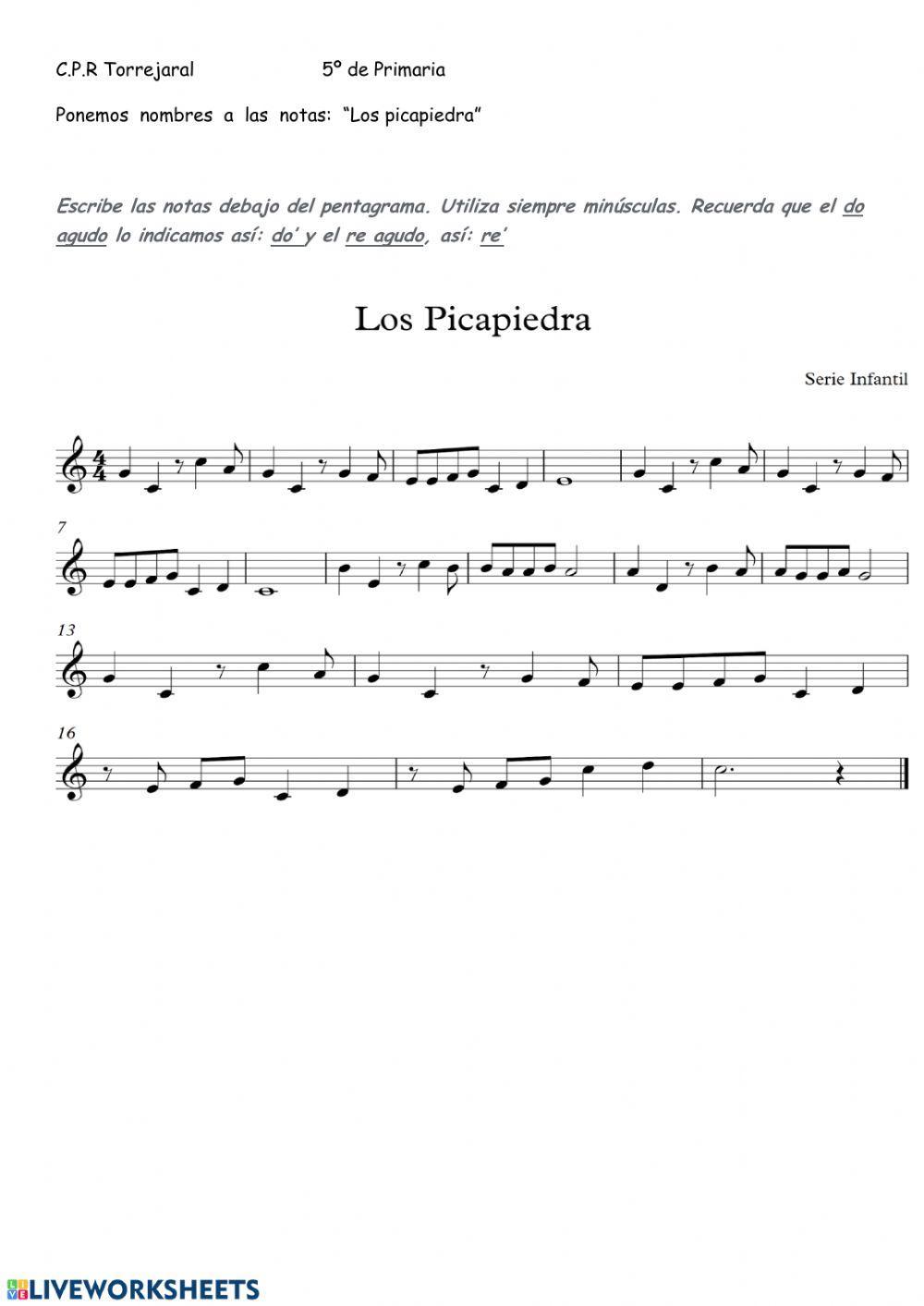 Ponemos notas -Los picapiedra-