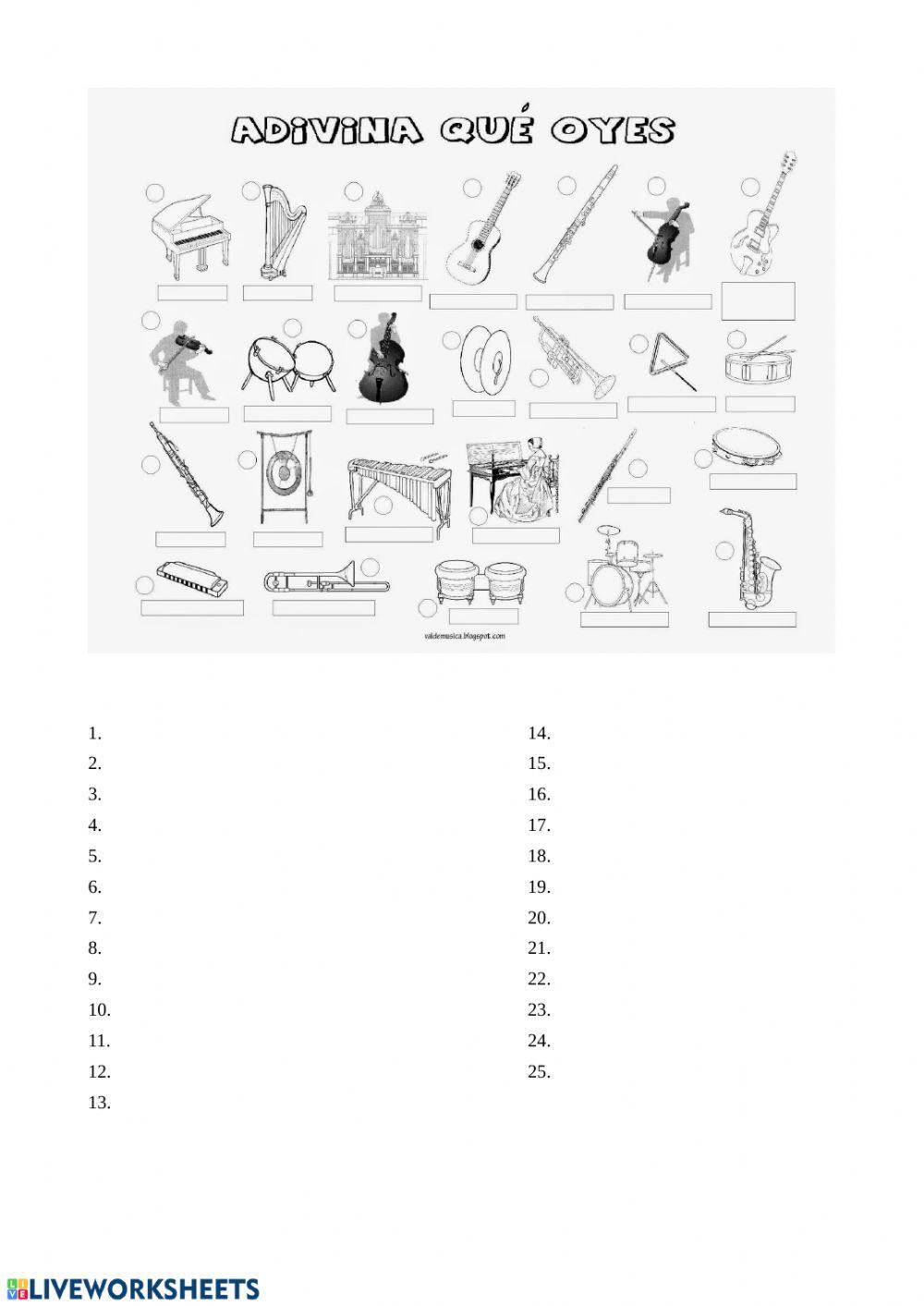 adivina los instrumentos