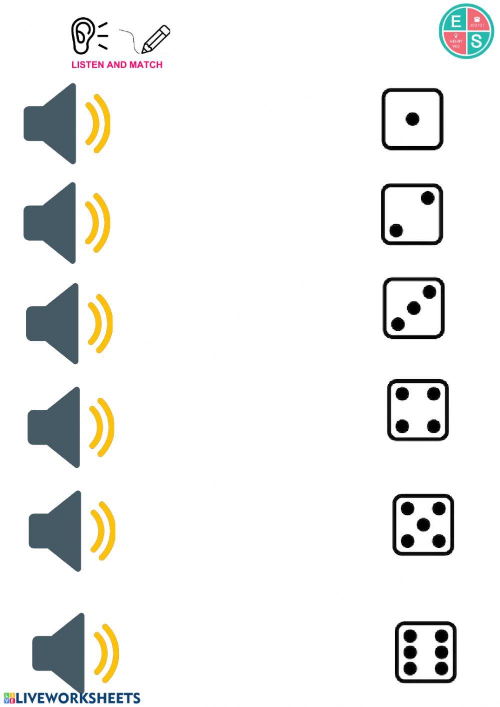 Listen and match-  NUMBERS