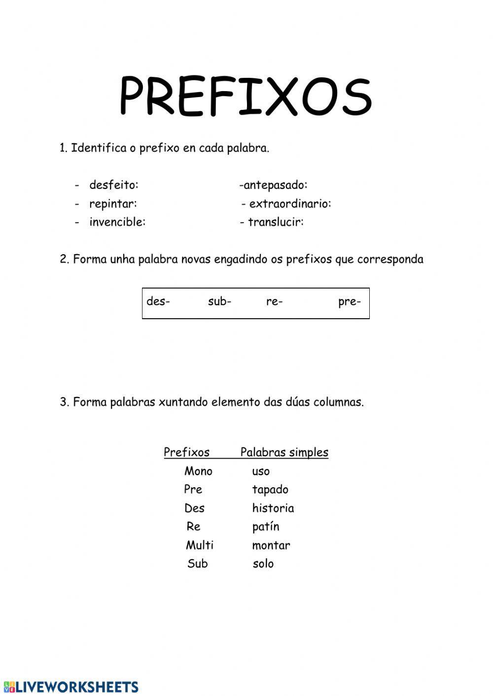 Prefixos
