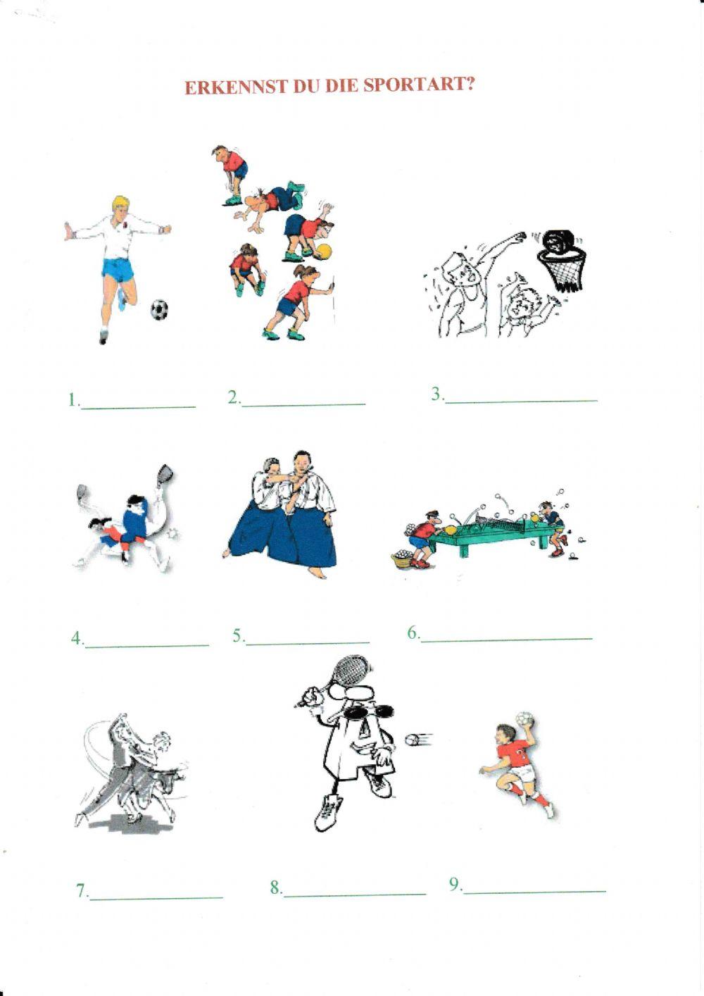 Erkennst du die Sportarten? Teil 1