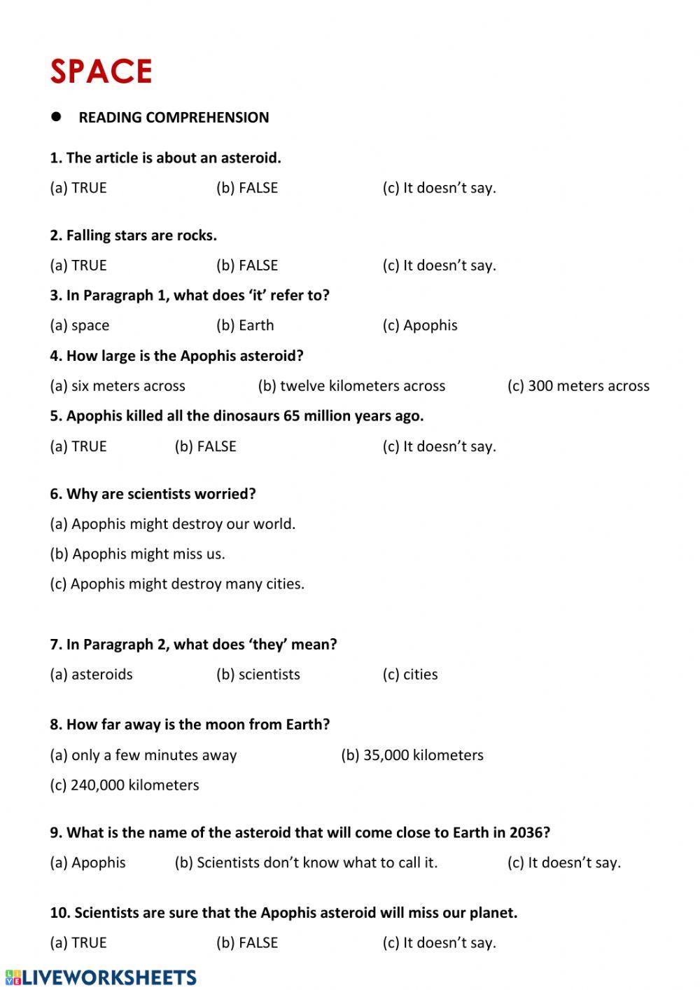 Space and solar system