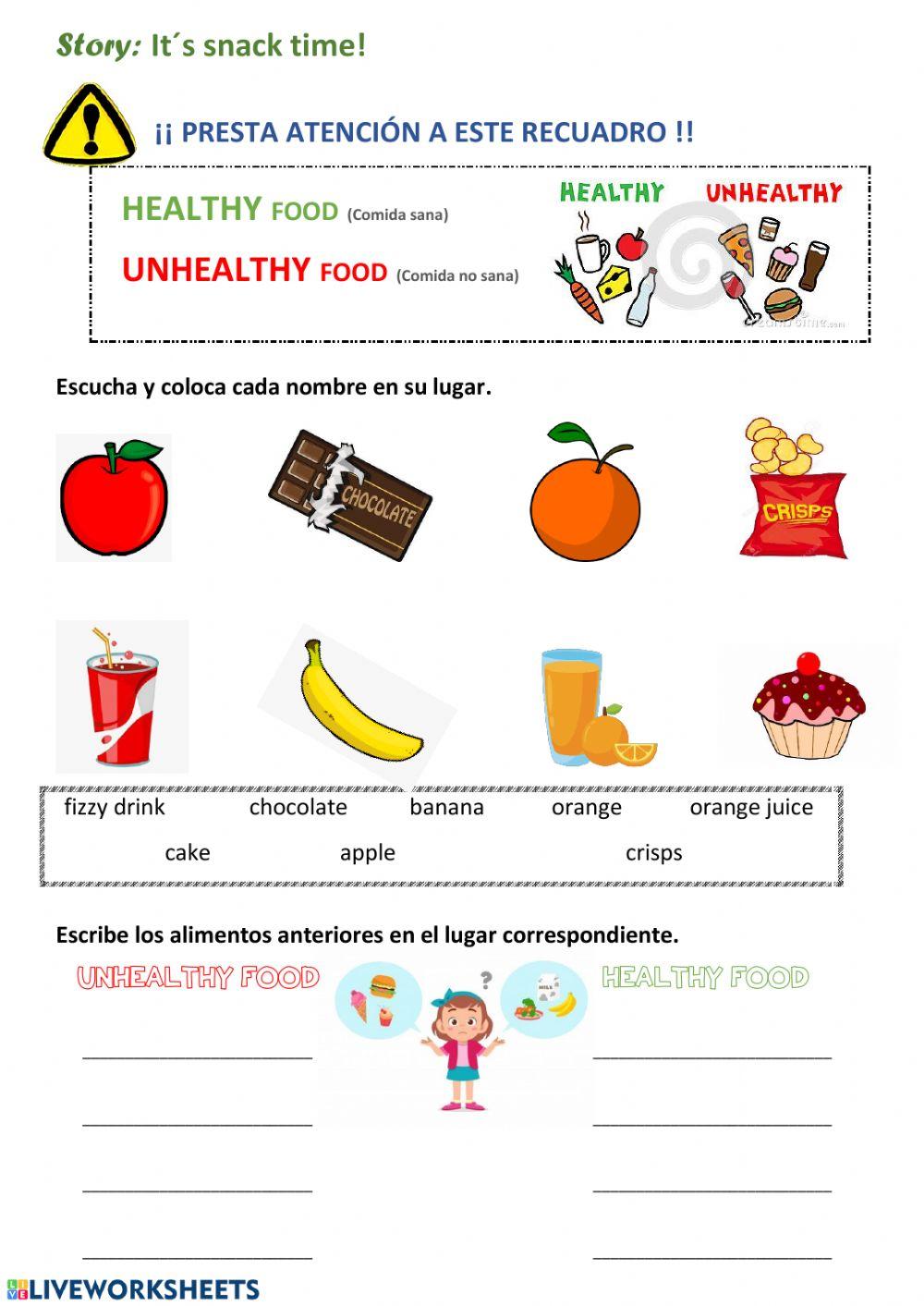 Healthy unhealthy food - 
