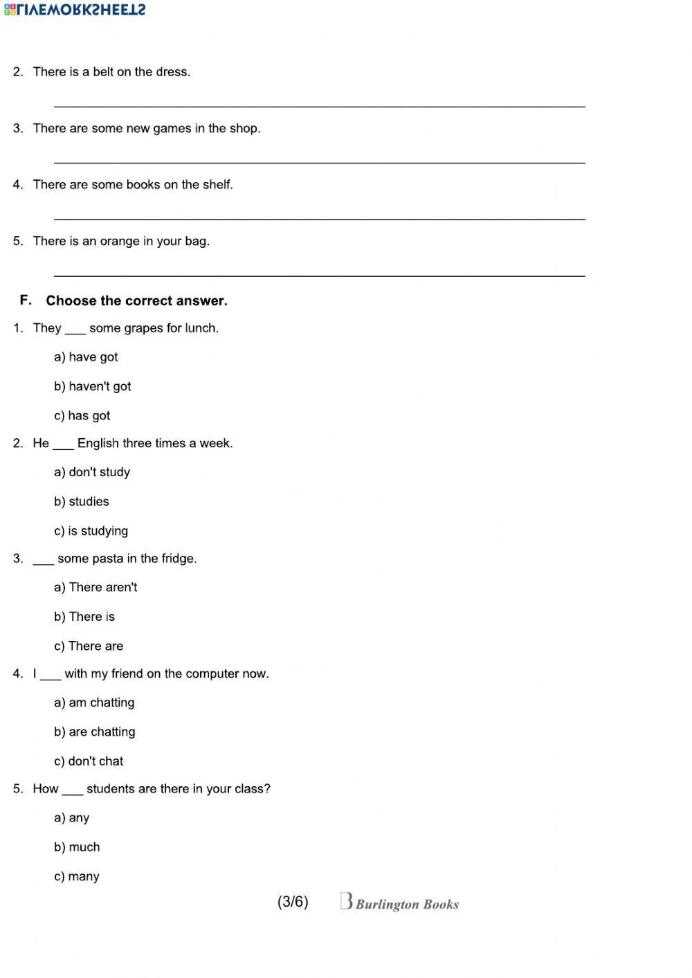 There is - There are - some, any -a -an ...