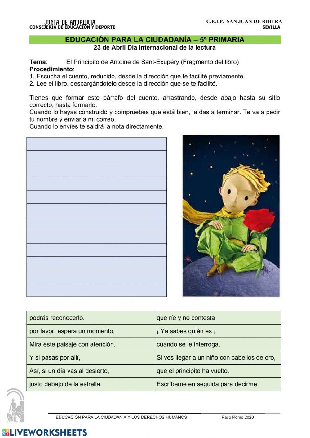 El Principito (fragmento)