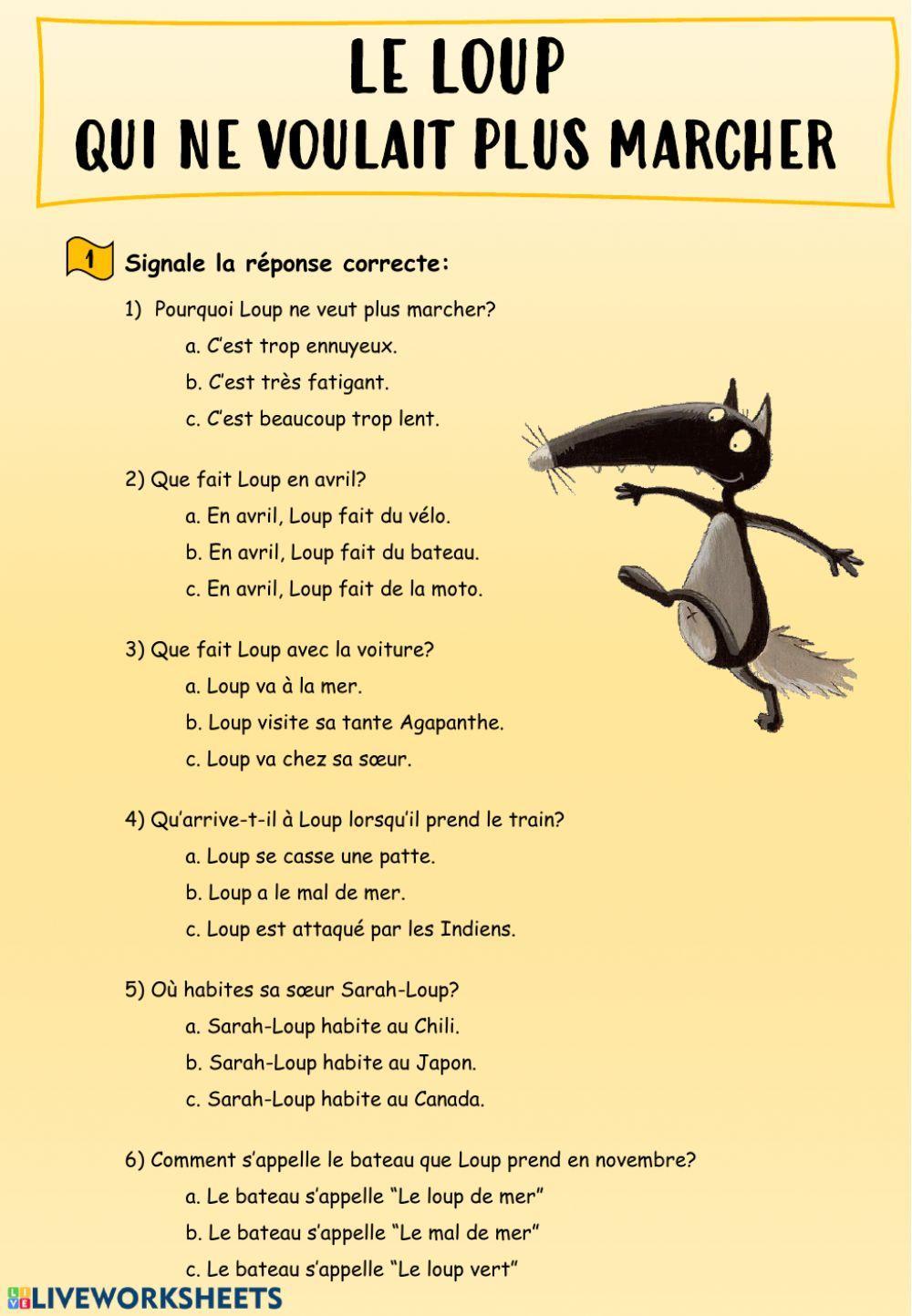 Le Loup qui ne voulait plus marcher