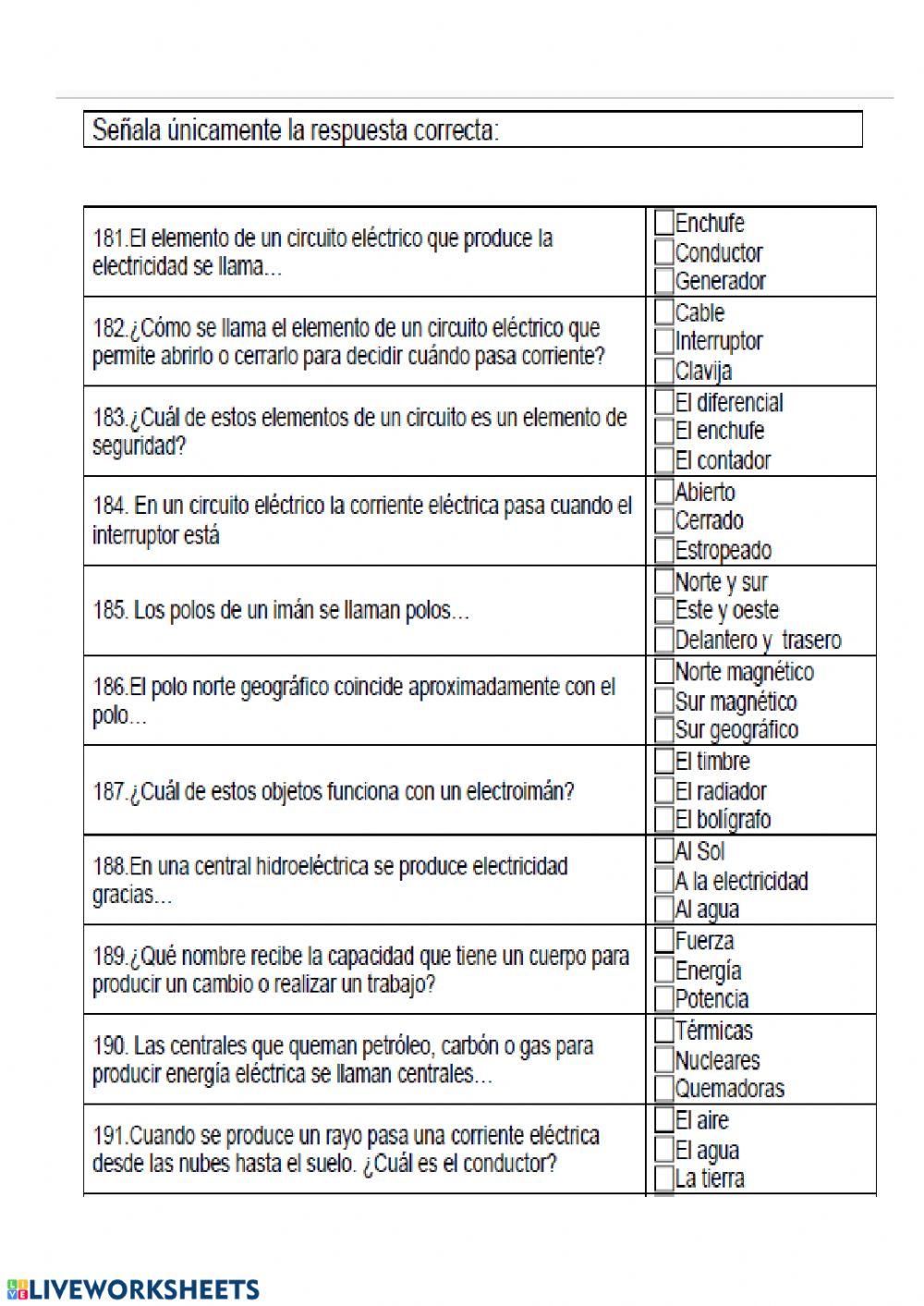 Circuitos electricos y energías