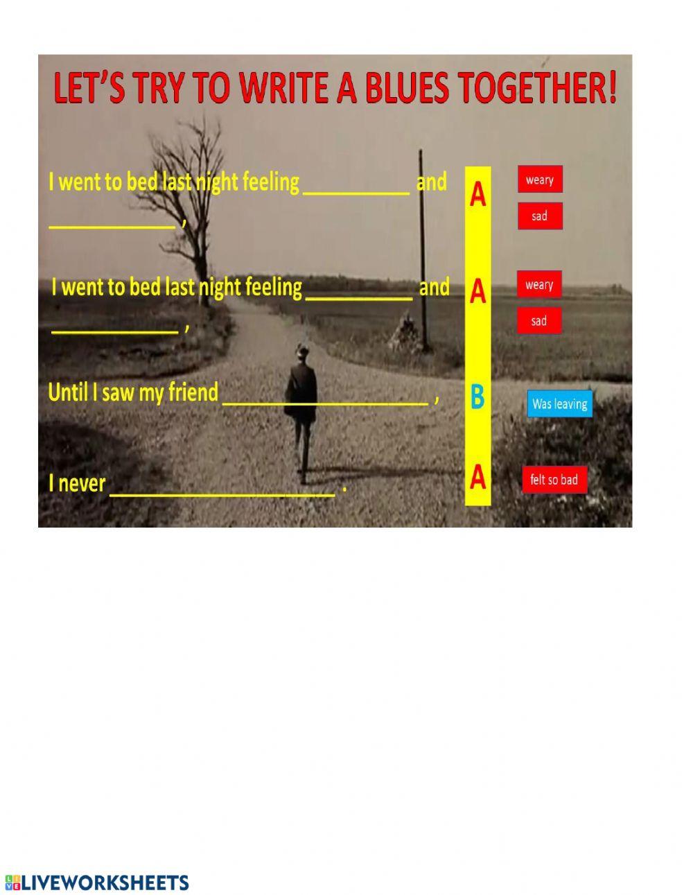 Let's write a blues song, LEADers!