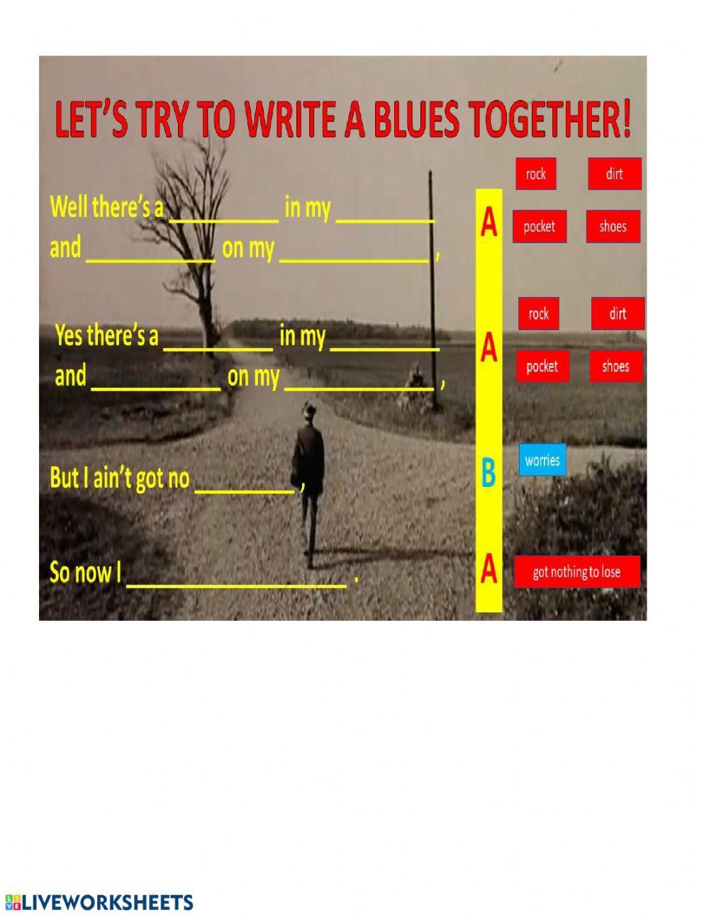 Let's write a blues song, LEADers!