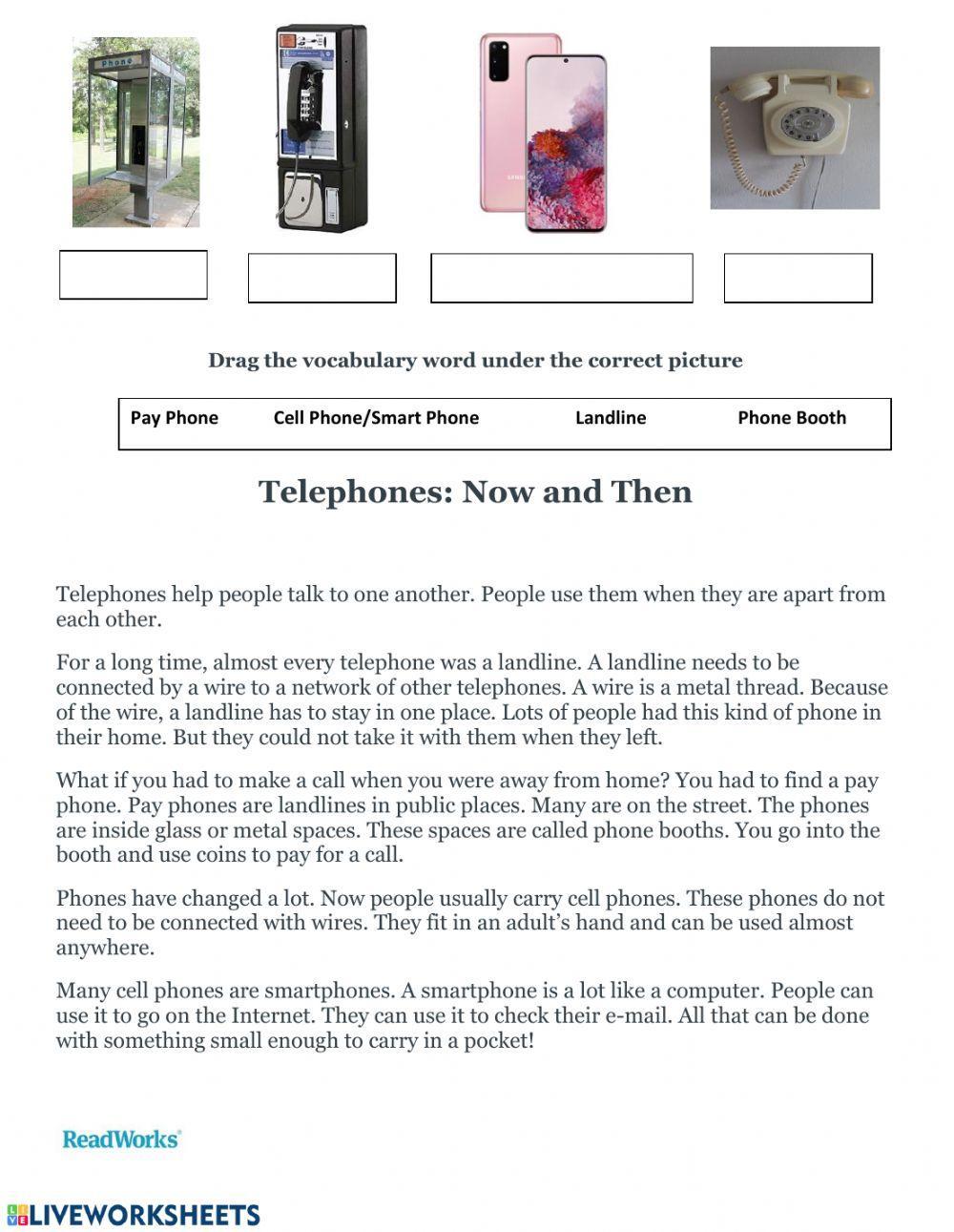 Telephones then and now