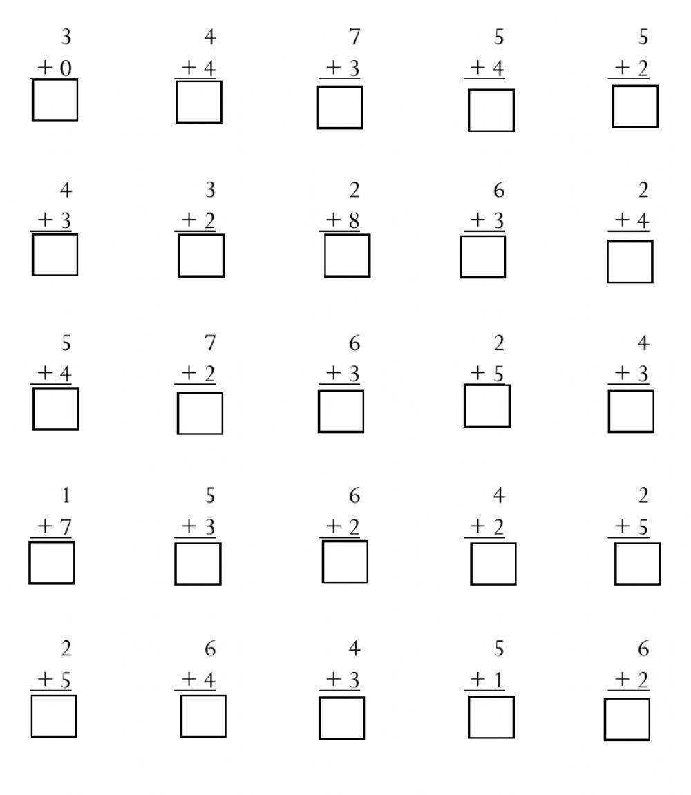Addition Facts up to 10 Addition Facts up to 10