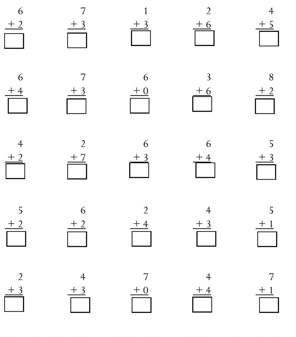Addition Facts up to 10 Addition Facts up to 10