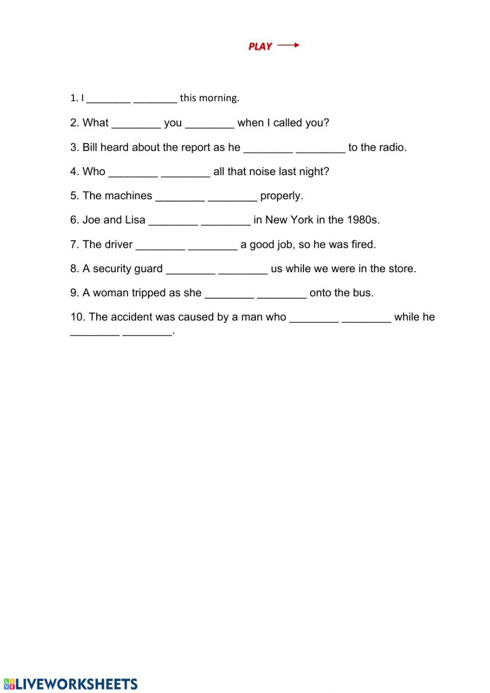 Past Simple and Continuous