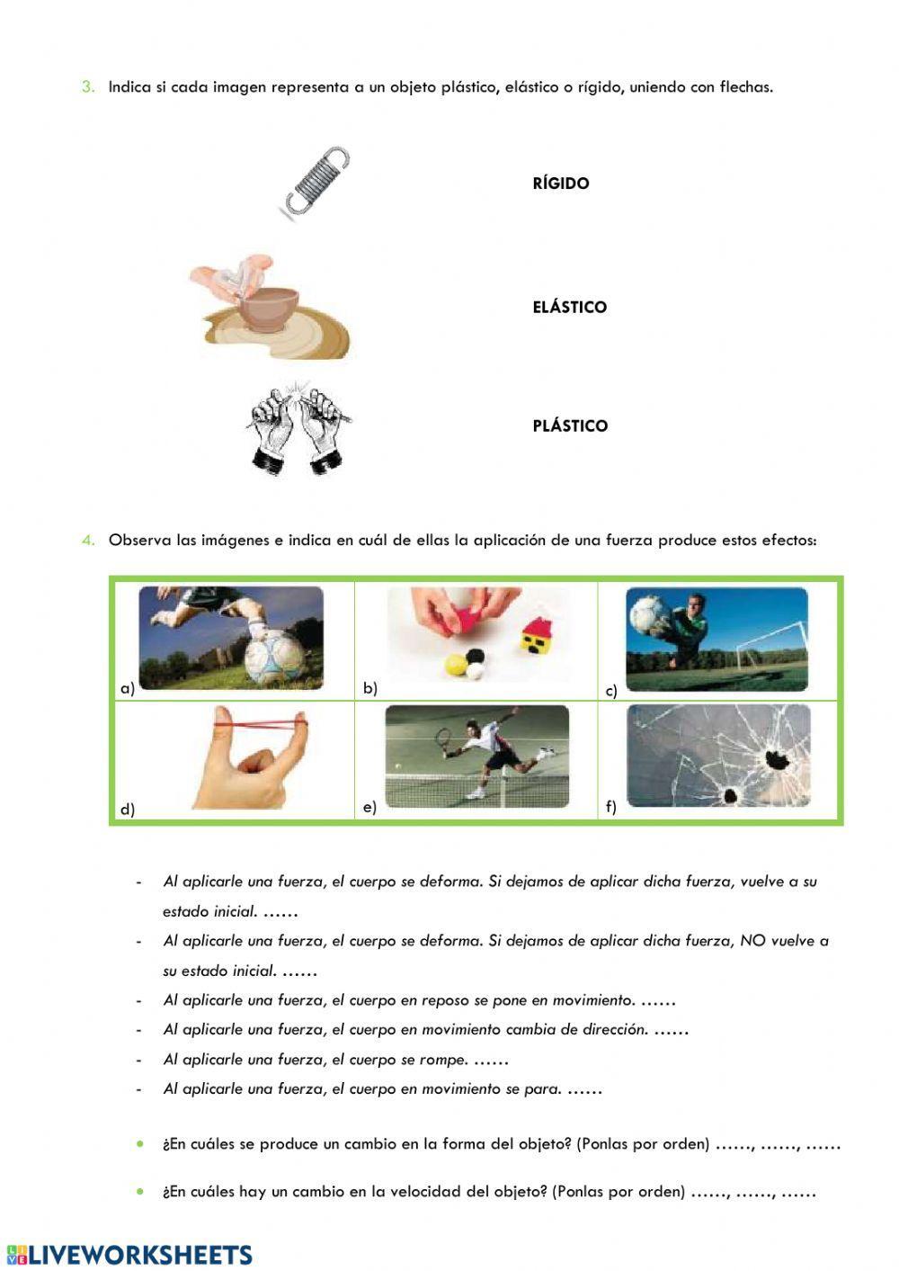 Fuerza y sus efectos