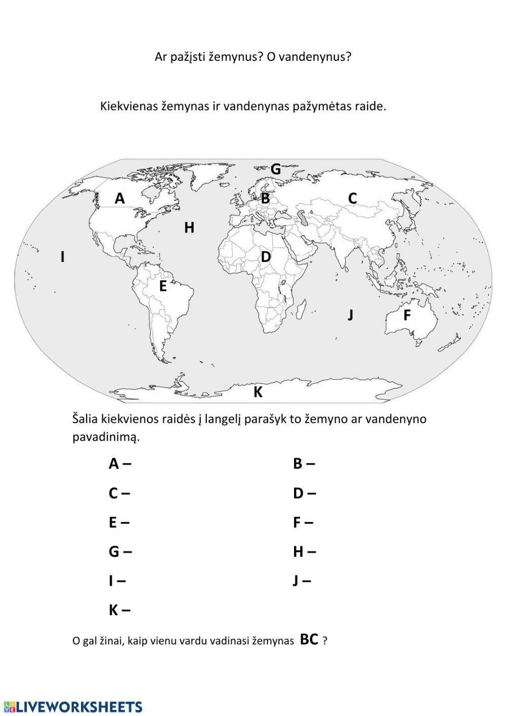 Žemynai ir vandenynai