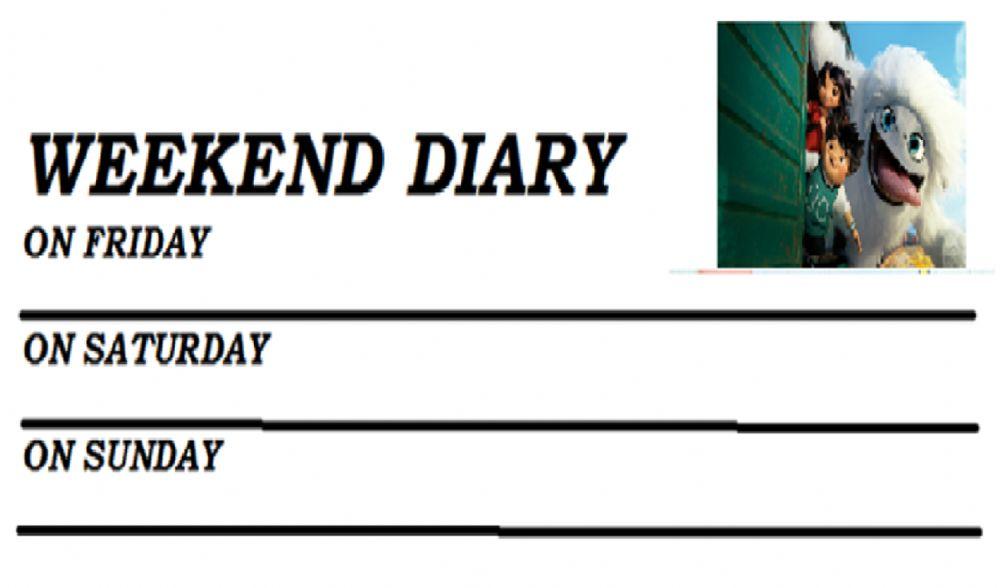 Weekend diary | Carpin103 | Live Worksheets