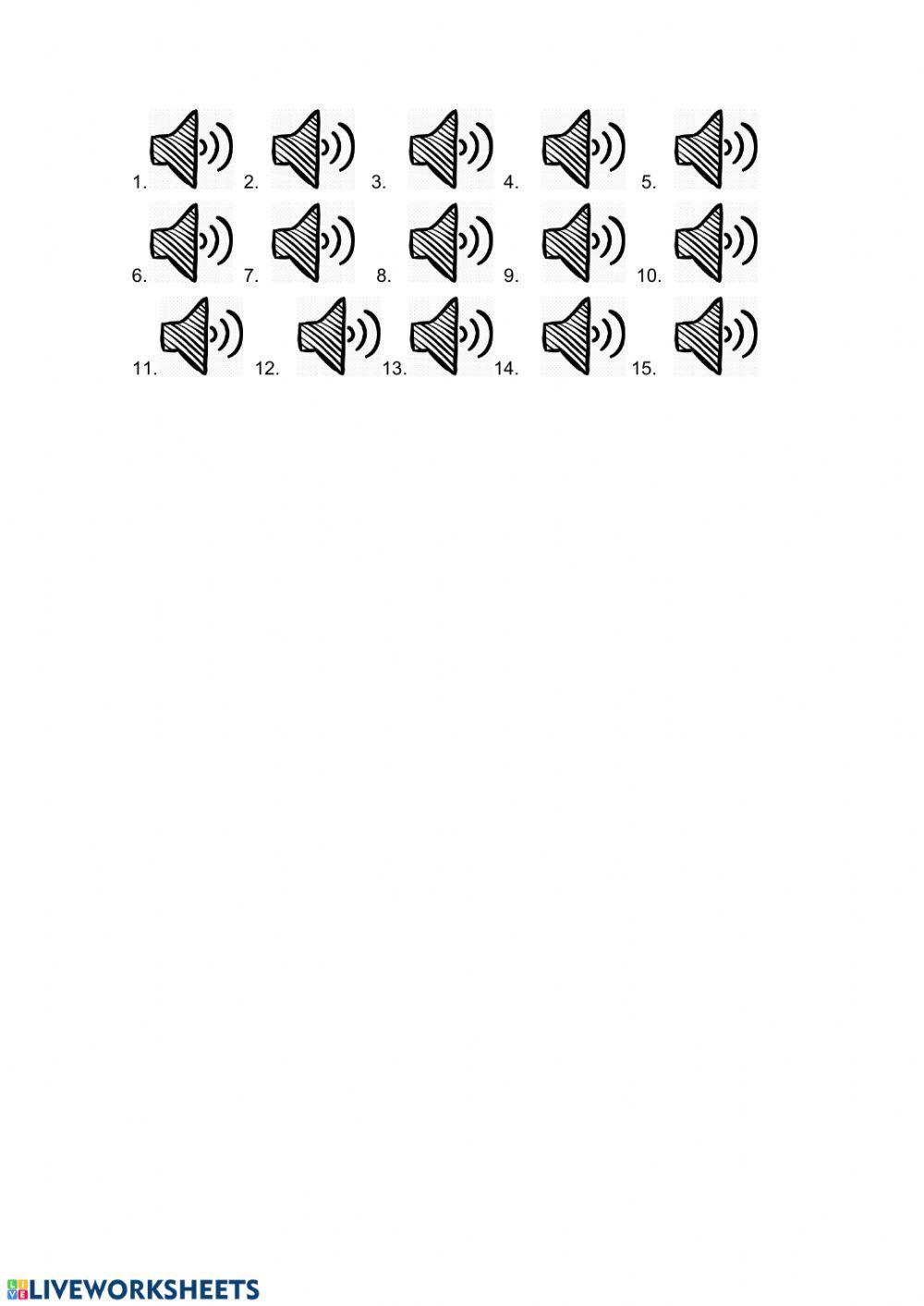 Lista para ejercitar memoria auditiva