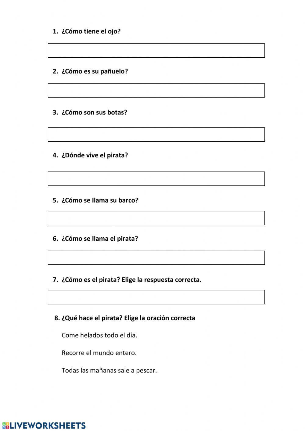 Comprensión lectora 1º primaria